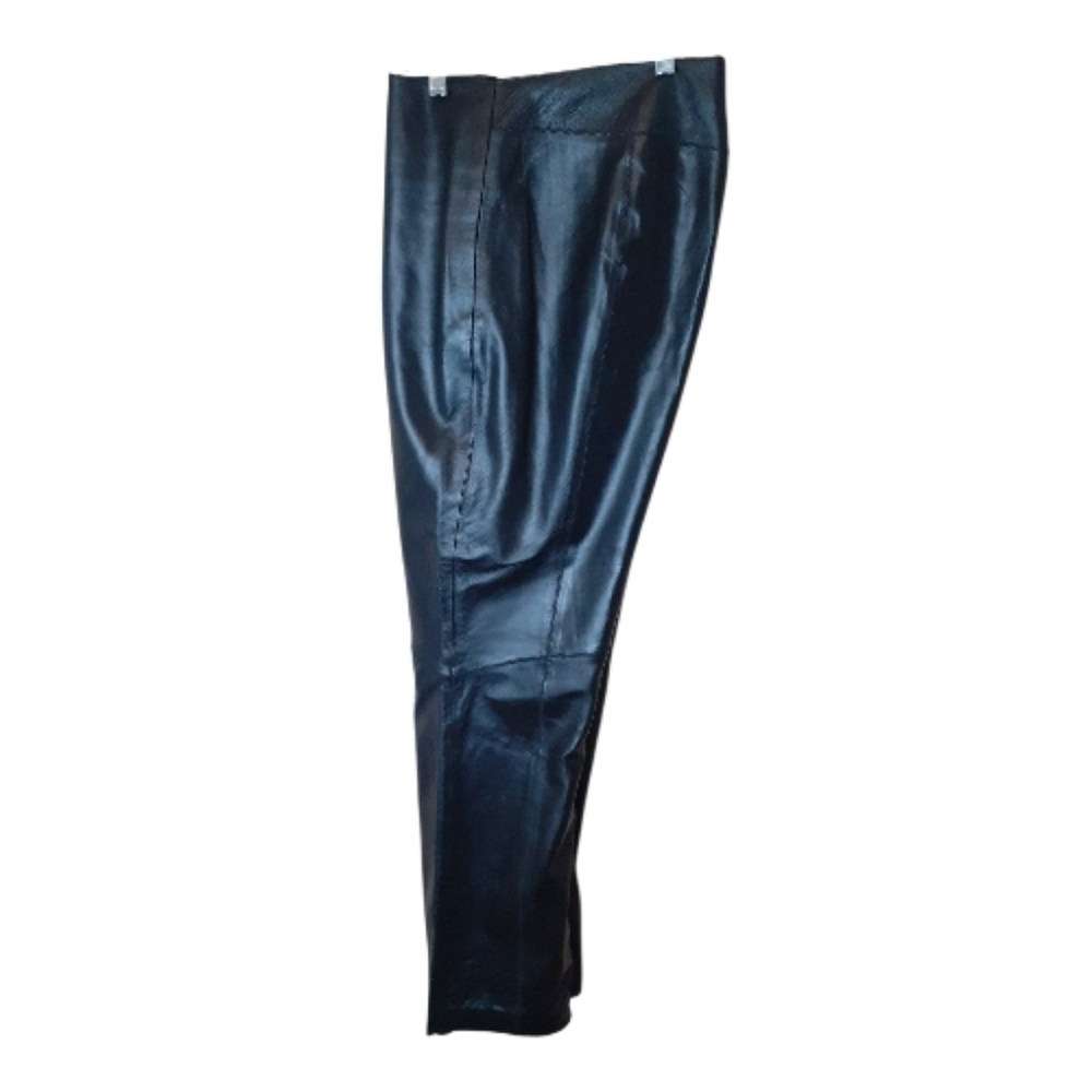 SALE! Nine West Women's Genuine Leather Boot Cut Trousers Pants Black Size 12 - Picture 4 of 4